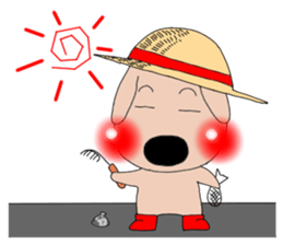 Red cheeks of dog Annual event sticker #3623201