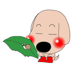 Red cheeks of dog Annual event sticker #3623203