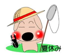 Red cheeks of dog Annual event sticker #3623206