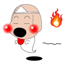 Red cheeks of dog Annual event sticker #3623209