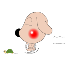 Red cheeks of dog Annual event sticker #3623214