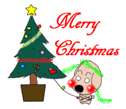 Red cheeks of dog Annual event sticker #3623218