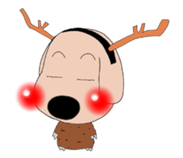 Red cheeks of dog Annual event sticker #3623219