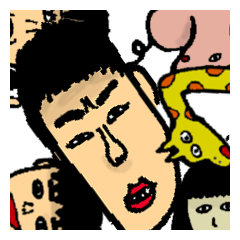 Sticker of my classmate of great painter