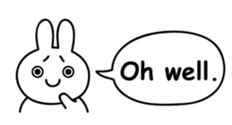 Just right Rabbit Sticker sticker #3626674