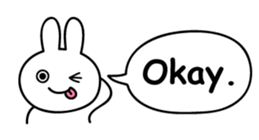 Just right Rabbit Sticker sticker #3626680