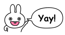 Just right Rabbit Sticker sticker #3626683