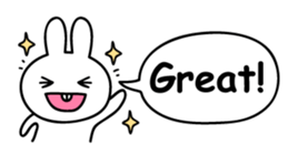 Just right Rabbit Sticker sticker #3626695