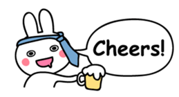 Just right Rabbit Sticker sticker #3626699