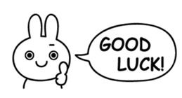 Just right Rabbit Sticker sticker #3626701