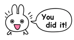 Just right Rabbit Sticker sticker #3626704