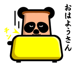 Panda in the form of bread sticker #3627754