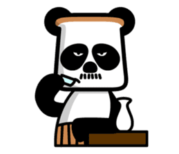 Panda in the form of bread sticker #3627781