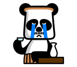 Panda in the form of bread sticker #3627783