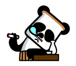 Panda in the form of bread sticker #3627784