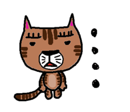 Troubled cat sticker #3627828