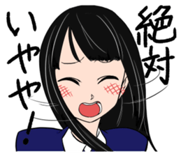 happy japanese junior high school girls sticker #3628913