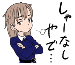 happy japanese junior high school girls sticker #3628914