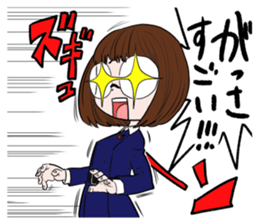 happy japanese junior high school girls sticker #3628928