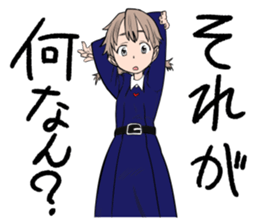 happy japanese junior high school girls sticker #3628937