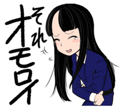 happy japanese junior high school girls sticker #3628939