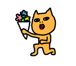 ugly-yet-cute cat Sticker sticker #3630252