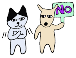 The Cat and Dog sticker #3630433