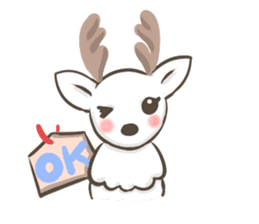 Lucky deer in Nara sticker #3630606