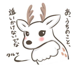 Lucky deer in Nara sticker #3630621