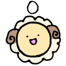 round sheep sticker #3630683