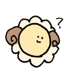 round sheep sticker #3630685