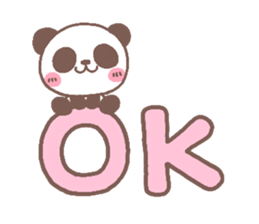 panda heart sticker #3630709