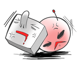 Circle and square of character sticker #3631498