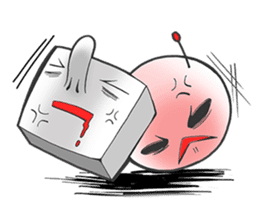 Circle and square of character sticker #3631498