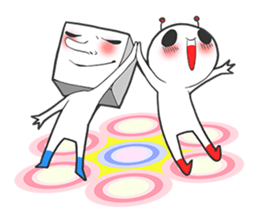 Circle and square of character sticker #3631532