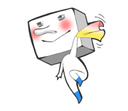 Circle and square of character sticker #3631533