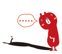 Black rabbit and red bear sticker #3631538