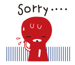 Black rabbit and red bear sticker #3631540