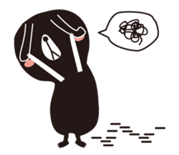 Black rabbit and red bear sticker #3631541