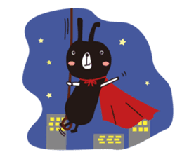 Black rabbit and red bear sticker #3631568