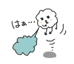 funny clouds character 2 sticker #3632191