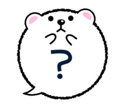 Balloon stamp of the White bear sticker #3634933