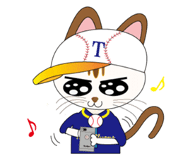 Kawaii Baseball favorite cat 2nd sticker #3635033