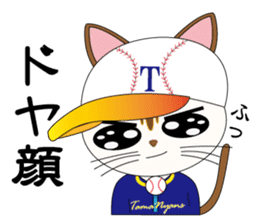 Kawaii Baseball favorite cat 2nd sticker #3635034