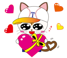 Kawaii Baseball favorite cat 2nd sticker #3635048