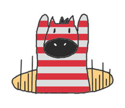 Fashionable zebra sticker #3637933