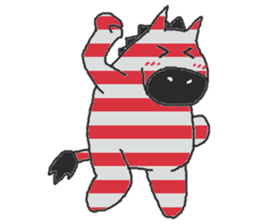Fashionable zebra sticker #3637948