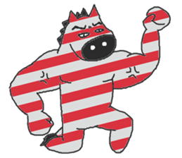 Fashionable zebra sticker #3637951