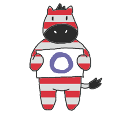 Fashionable zebra sticker #3637952