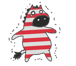 Fashionable zebra sticker #3637954